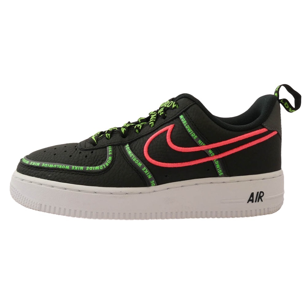 NIKE ナイキ スニーカー CK7213-001 Air Force 1 Low '07 World Wide エアフォース1 ロー '07 ワールドワイド スニーカー ブラック系 グリーン系 ピンク系 24cm【中古】