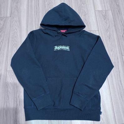 Supreme Bandana Box Logo Hooded Sweatshirt "Navy"