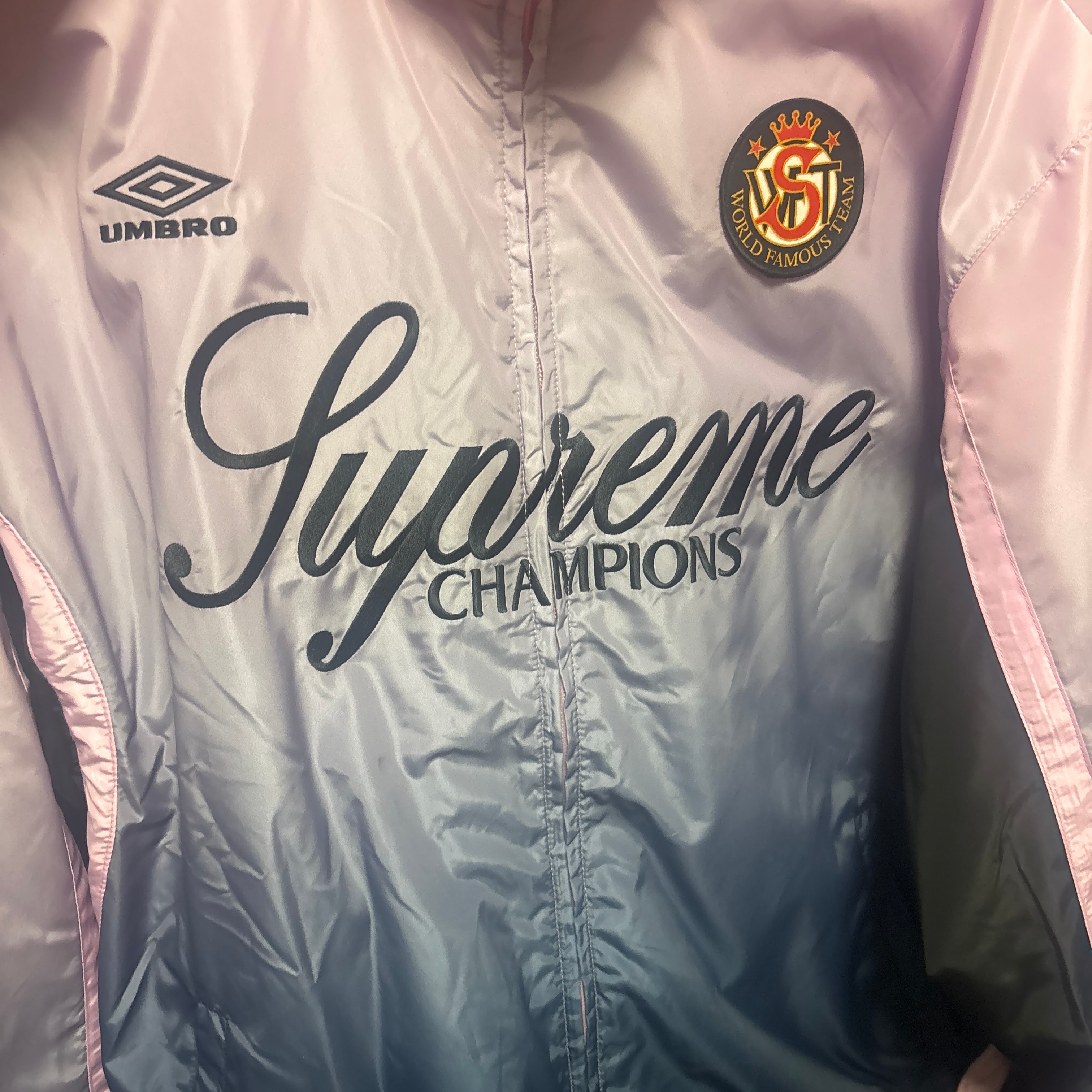 シュプリーム x アンブロ グラデーション トラック ジャケット "ピンク"