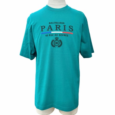 極美品 バレンシアガ 半袖Tシャツ PARIS FLAG TEE 594579