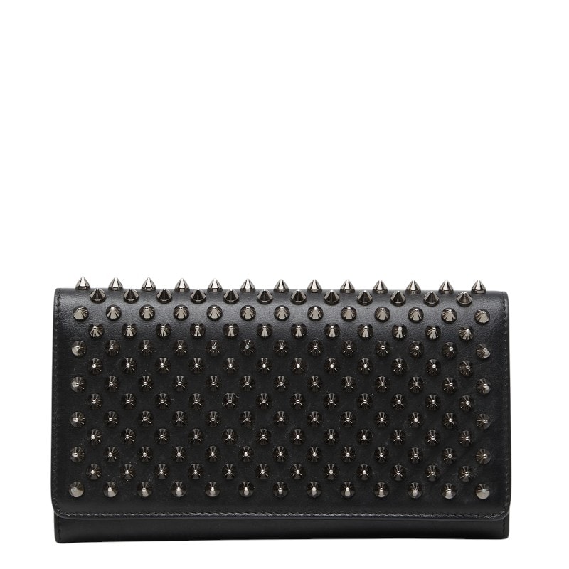 Christian Louboutin 限定カラー　スパイク長財布　ルブタン C (やや傷や汚れあり)】クリスチャンルブタン スパイク マカロン 長