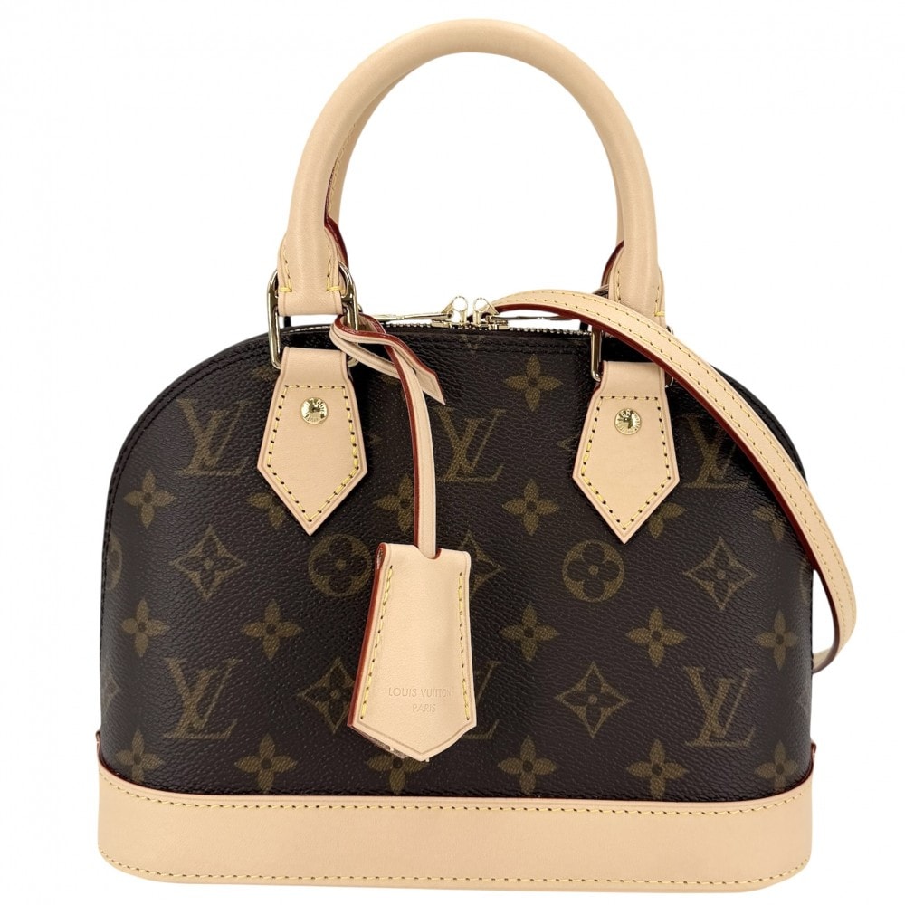 LOUIS VUITTON ルイヴィトン 2WAY モノグラム アルマBB ショルダーバッグ ハンドバッグ 肩掛け 斜め掛け 小さめ ミニバッグ M46990    ブラウン 茶 ゴールド金具 レディース 美品【中古品】