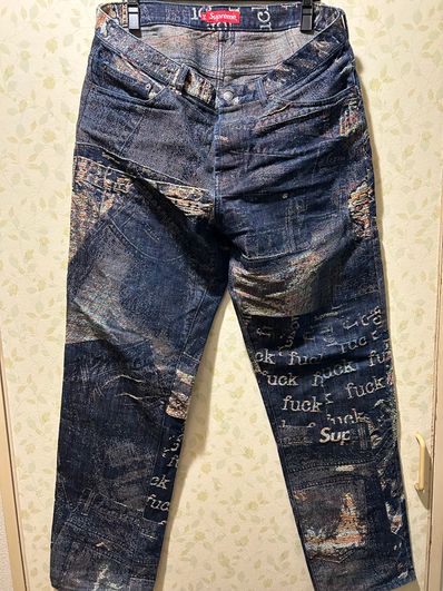 Supreme Archive Denim Jacquard Regular Jean "Blue"