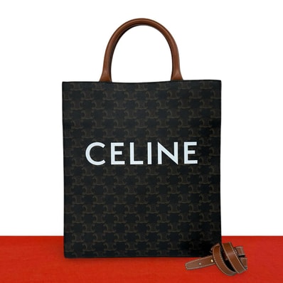 CELINE セリーヌ バーティカルカバ スモール レザー PVC ショルダーバッグ ブラウン
17283