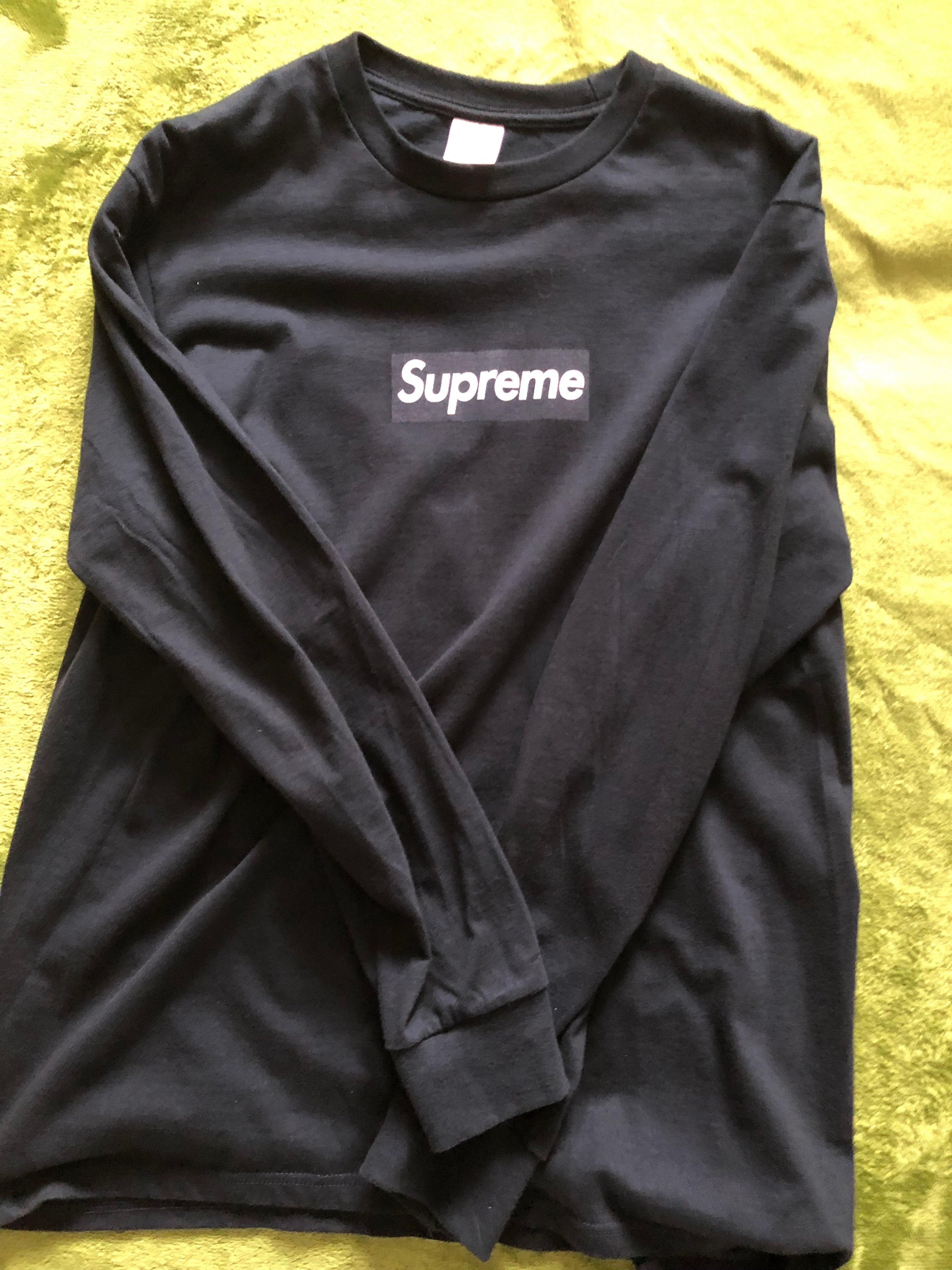 Supreme Box Logo L/S Tee "Navy"