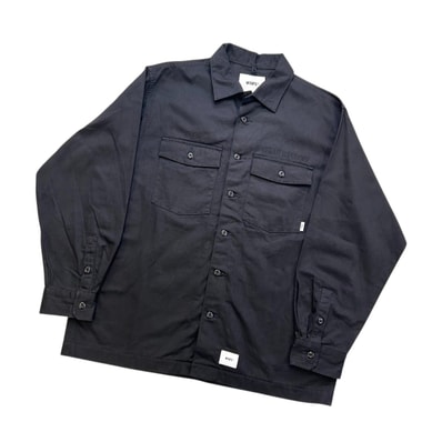 WTAPS ダブルタップス BUDS LS SHIRT COTTON TWILL ジャケット 長袖シャツ 221BRDT-SHM02 コットン ブラック メンズ【中古】