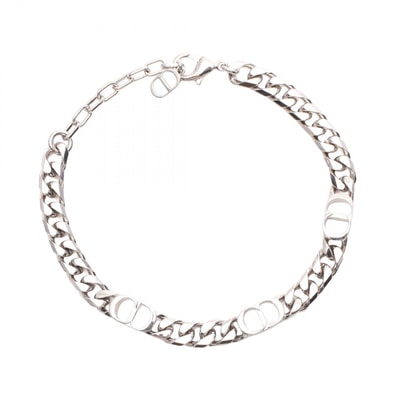 ディオール Dior CD ICON チェーンリンク ブレスレット アクセサリー メタル メンズ シルバー系 【中古】