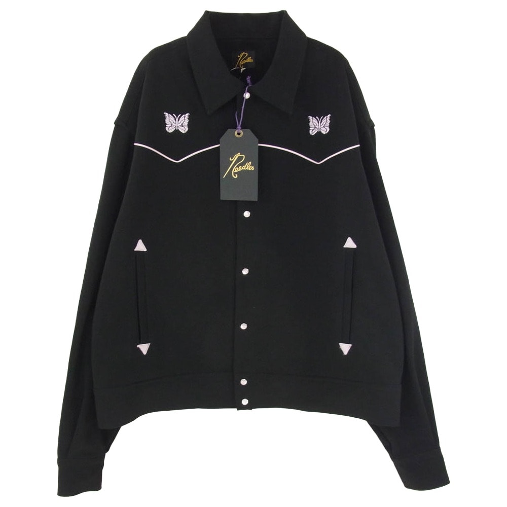 Needles ニードルス 22SS KP122 Piping Cowboy Jacket パイピング カウボーイ ジャケット ブラック系 XL【中古】
