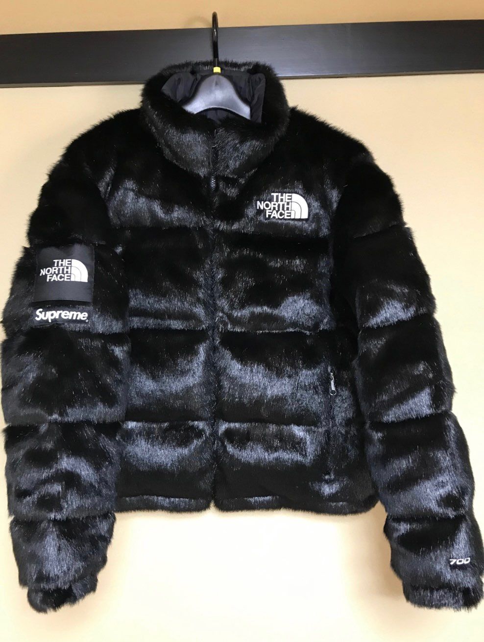 Supreme x The North Face Faux Fur Nuptse Jacket "Black"