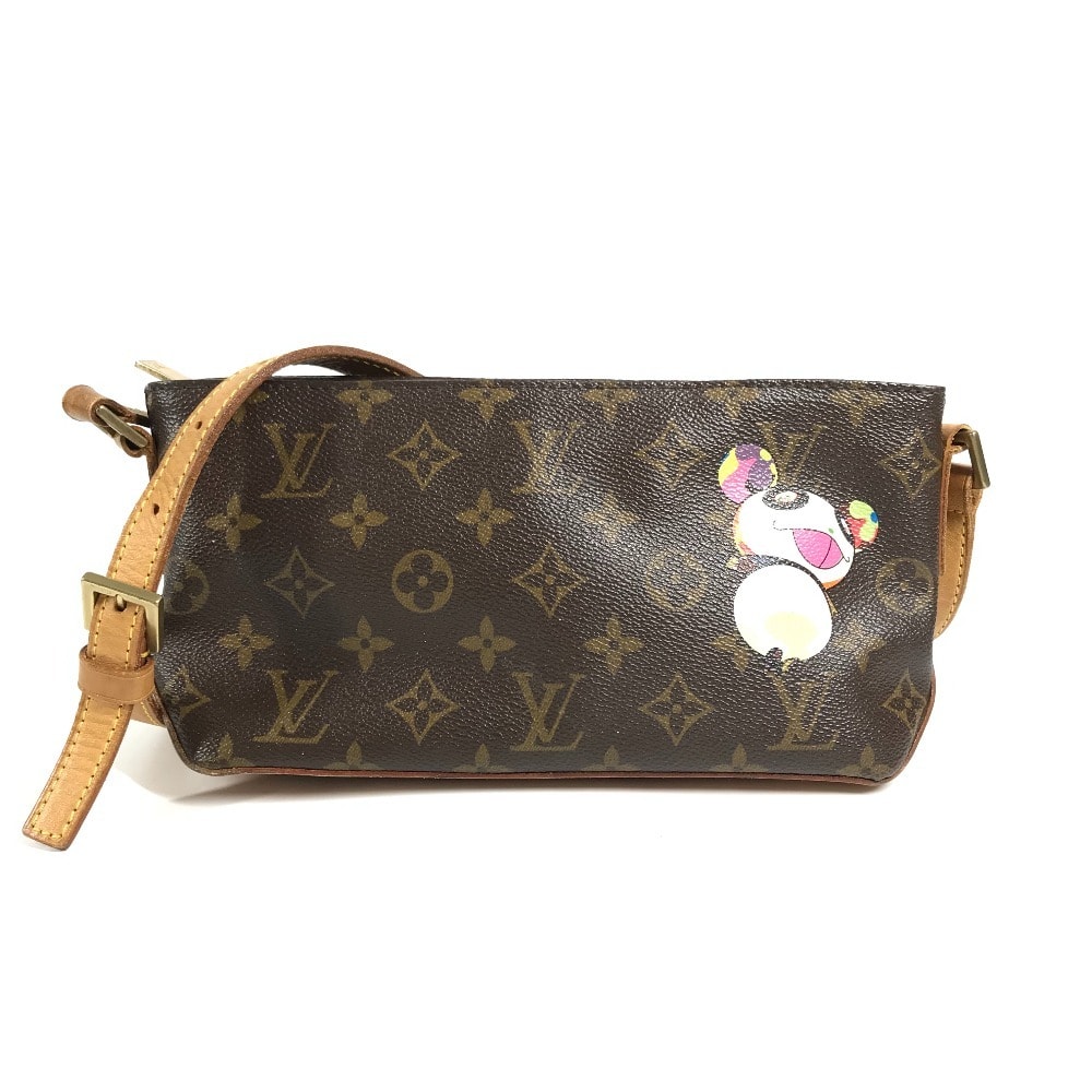 ルイヴィトン LOUIS VUITTON トロター M51241 モノグラム パンダ 村上隆 ポシェット ミニバッグ カバン 斜め掛け ショルダーバッグ ブラウン