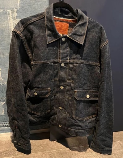 RRL/ダブルアールエル/2nd/デニムジャケット/Made In USA/XL/アメカジ/ライナーブランケット付き/濃紺/ジーンズ/NY/トラッカージャケット