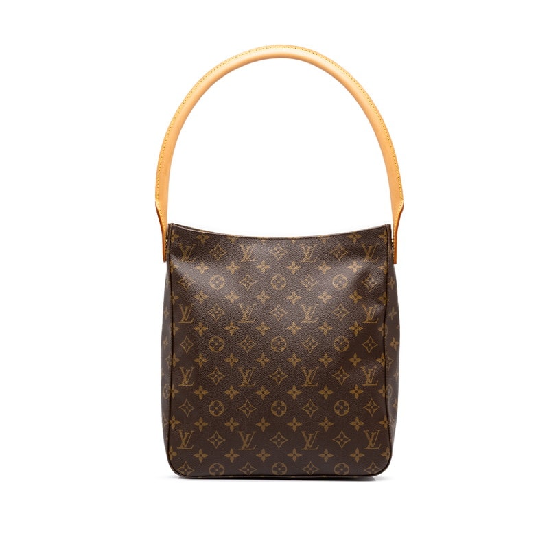 ルイ ヴィトン モノグラム ルーピングGM ワンショルダーバッグ ハンドバッグ M51145 ブラウン PVC レザー レディース LOUIS VUITTON 中古