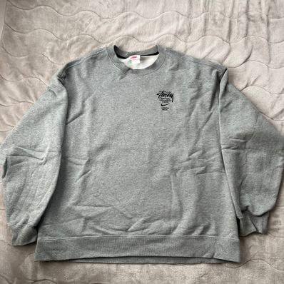 Nike x Stussy International Crewneck Sweatshirt (US Size) "Grey" DC4198-050