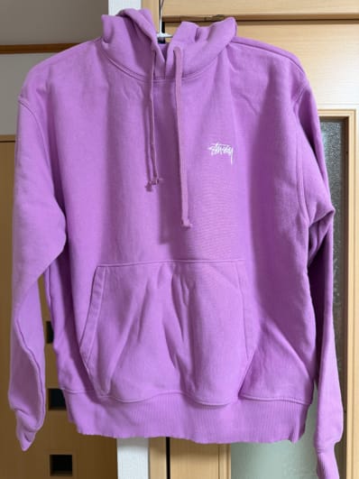 Stussy Stock Logo Hoodie 11852 FA23 パープル M