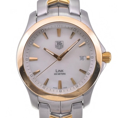 値下 タグホイヤー TAG HEUER WJF1152 リンク SS/K18YG クォーツ メンズ 良品 M#143137