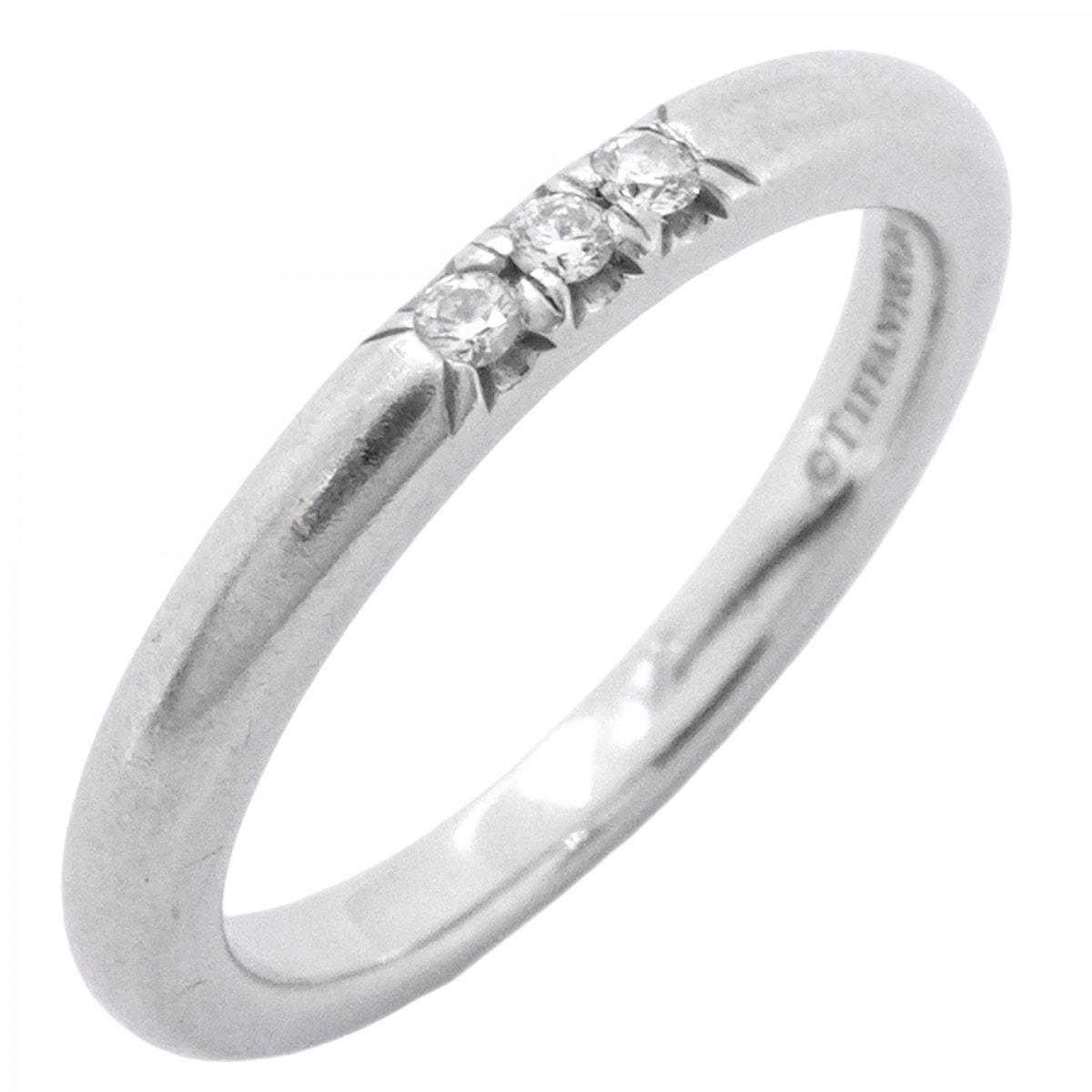 【6jdb0422-02】ティファニー リング フォーエバー 3PD Pt950 プラチナ ダイヤモンド 2号【中古】レディース