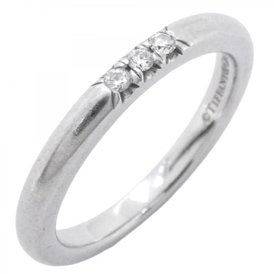 【6jdb0422-02】ティファニー リング フォーエバー 3PD Pt950 プラチナ ダイヤモンド 2号【中古】レディース