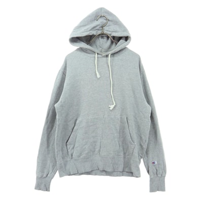 Champion チャンピオン ワンポイントロゴ 長袖 パーカー M グレー