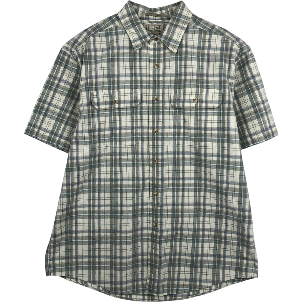 古着 90~00年代 エルエルビーン L.L.Bean 半袖 コットン チェックシャツ メンズL相当 ヴィンテージ/eaa625525