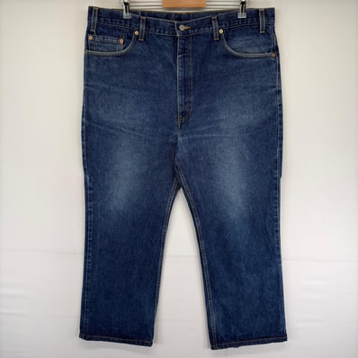 古着 リーバイス Levi's USA製 デニム パンツ 5ポケット ジップ 517 大きいサイズ ブーツカット フレア w42 L32 ブルー系 メンズ