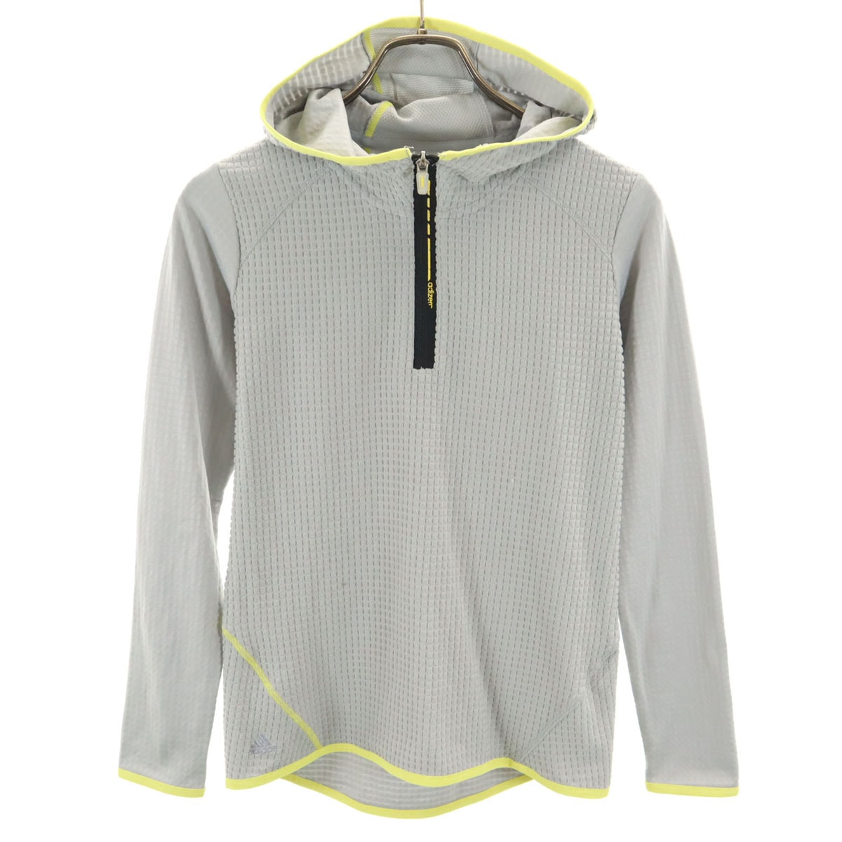 adidas アディダス ゴルフ 長袖 ハーフジップ パーカー S グレー プルオーバー