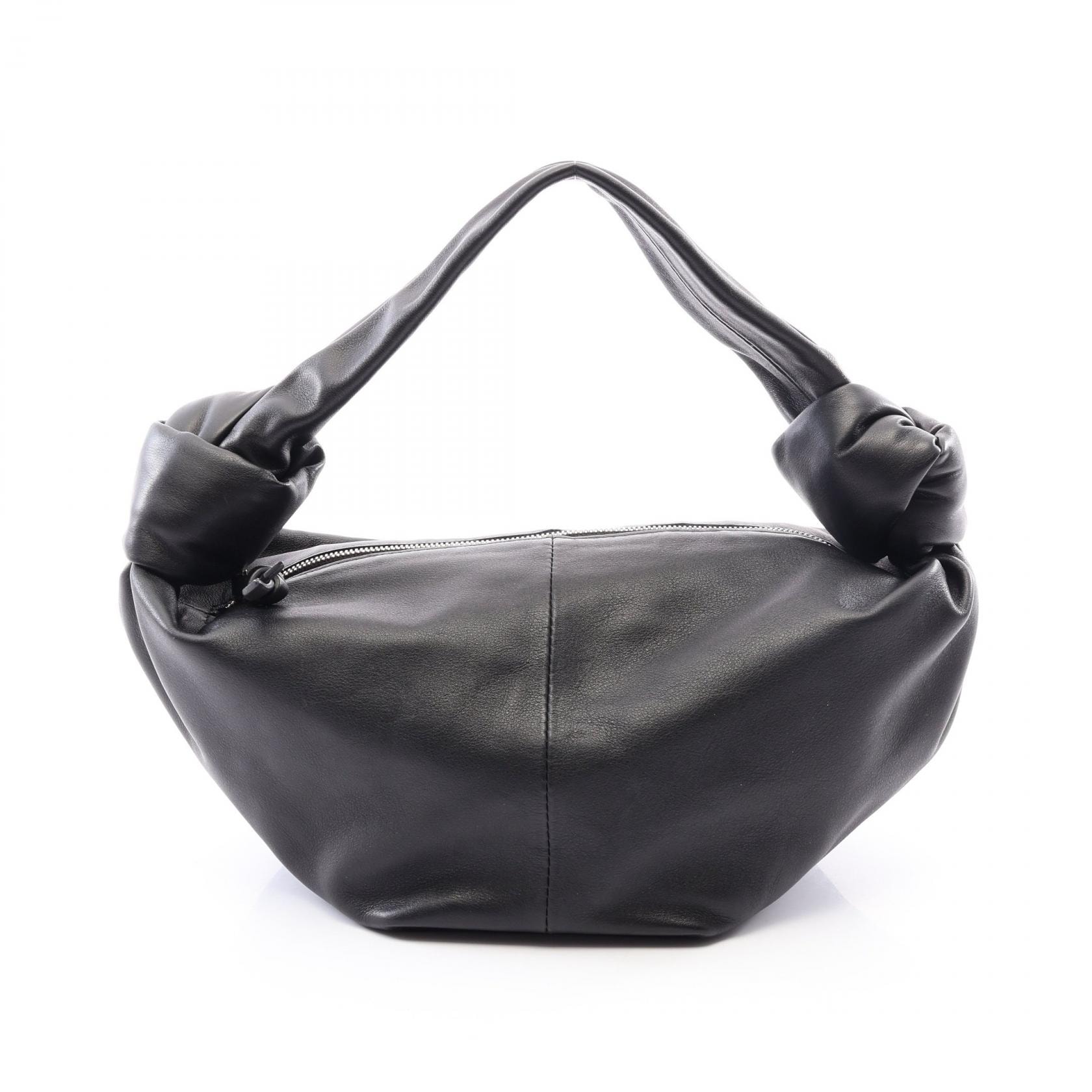ボッテガヴェネタ BOTTEGA VENETA ダブルノット ミニバッグ ハンドバッグ バッグ レザー レディース ブラック系 【中古】
