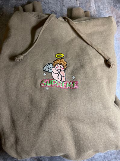 Supreme Angel Hooded Sweatshirt "Olive Brown"