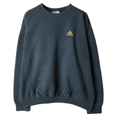 古着 90~00年代 アディダス adidas ワンポイントロゴスウェットシャツ トレーナー USA製 メンズM相当/eaa609134
