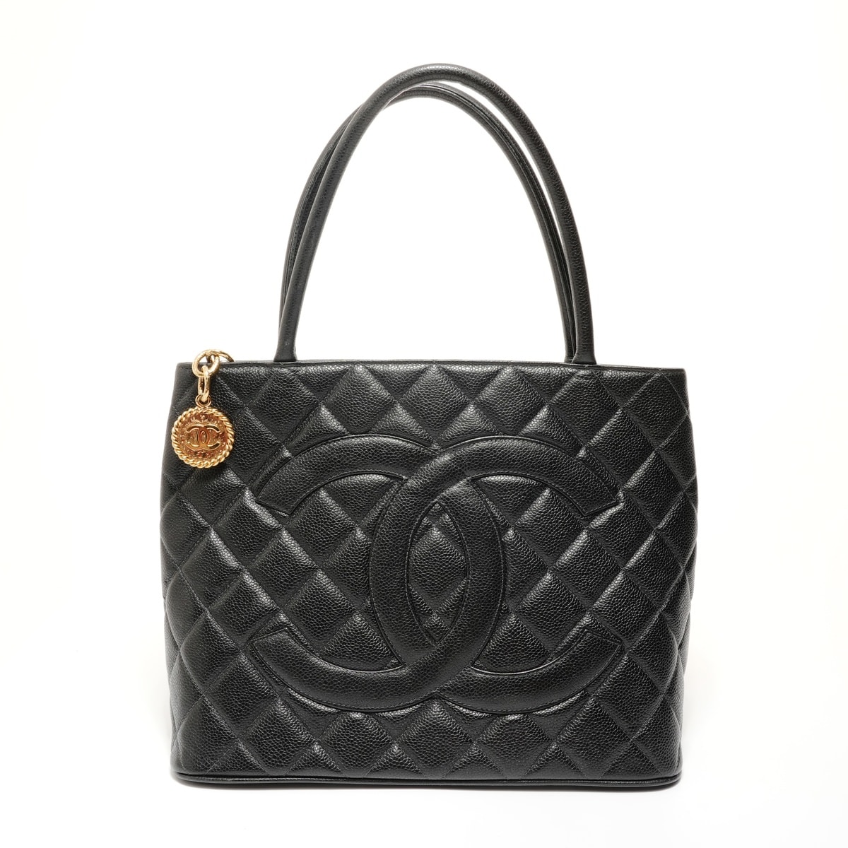 シャネル CHANEL 7番台 復刻トート キャビアスキン ハンドバッグ【中古】