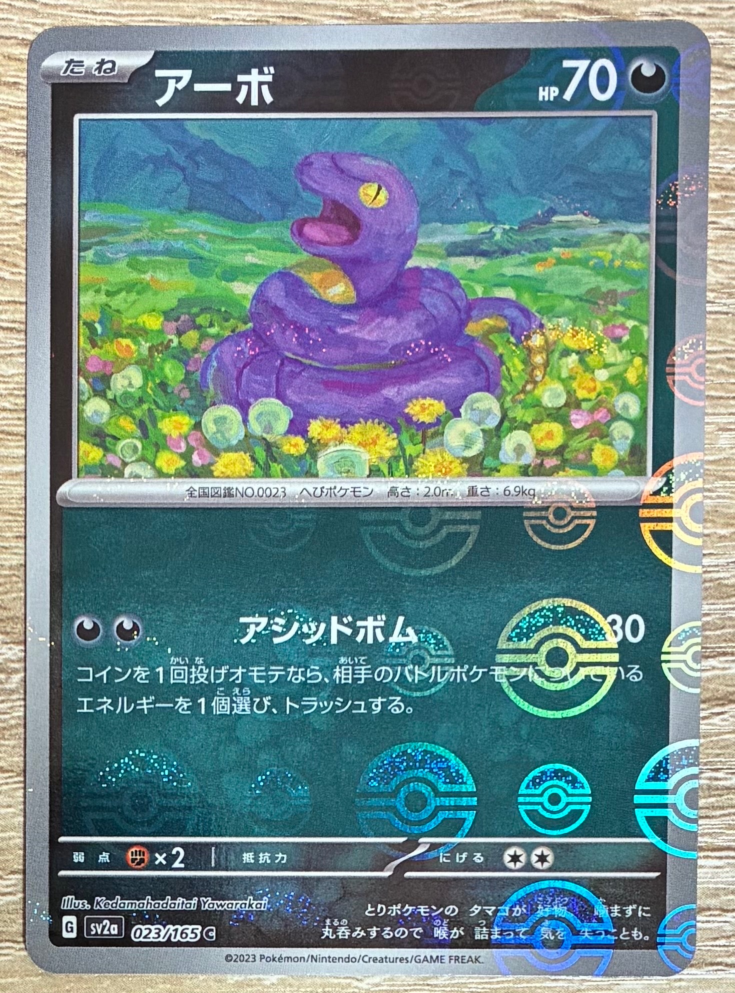 PSA10】アーボ C: マスターボールミラー[SV2a 023/165](強化拡張パック