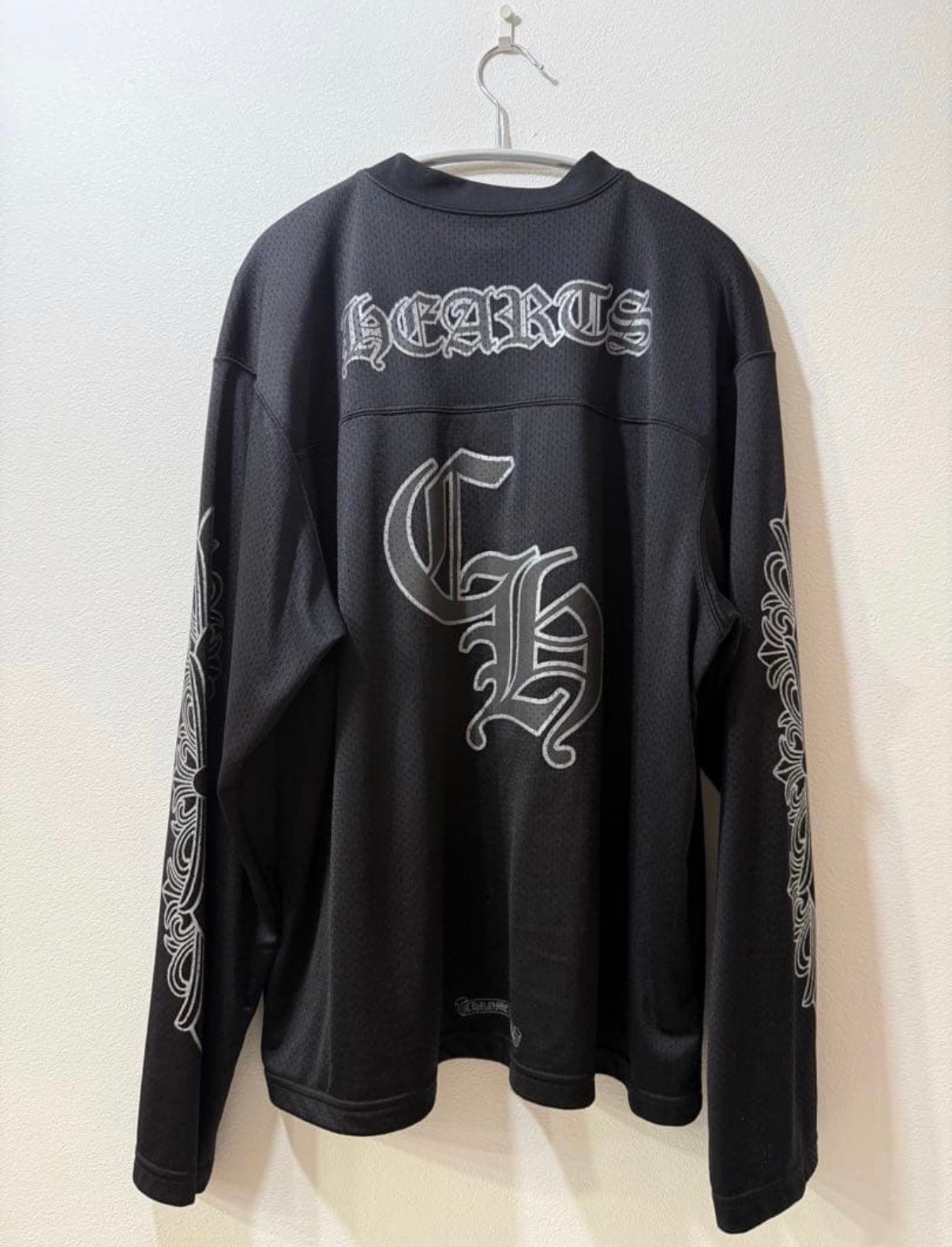 Chrome Hearts Mesh Warm Up Jersey L/S Cut Saw "Black"