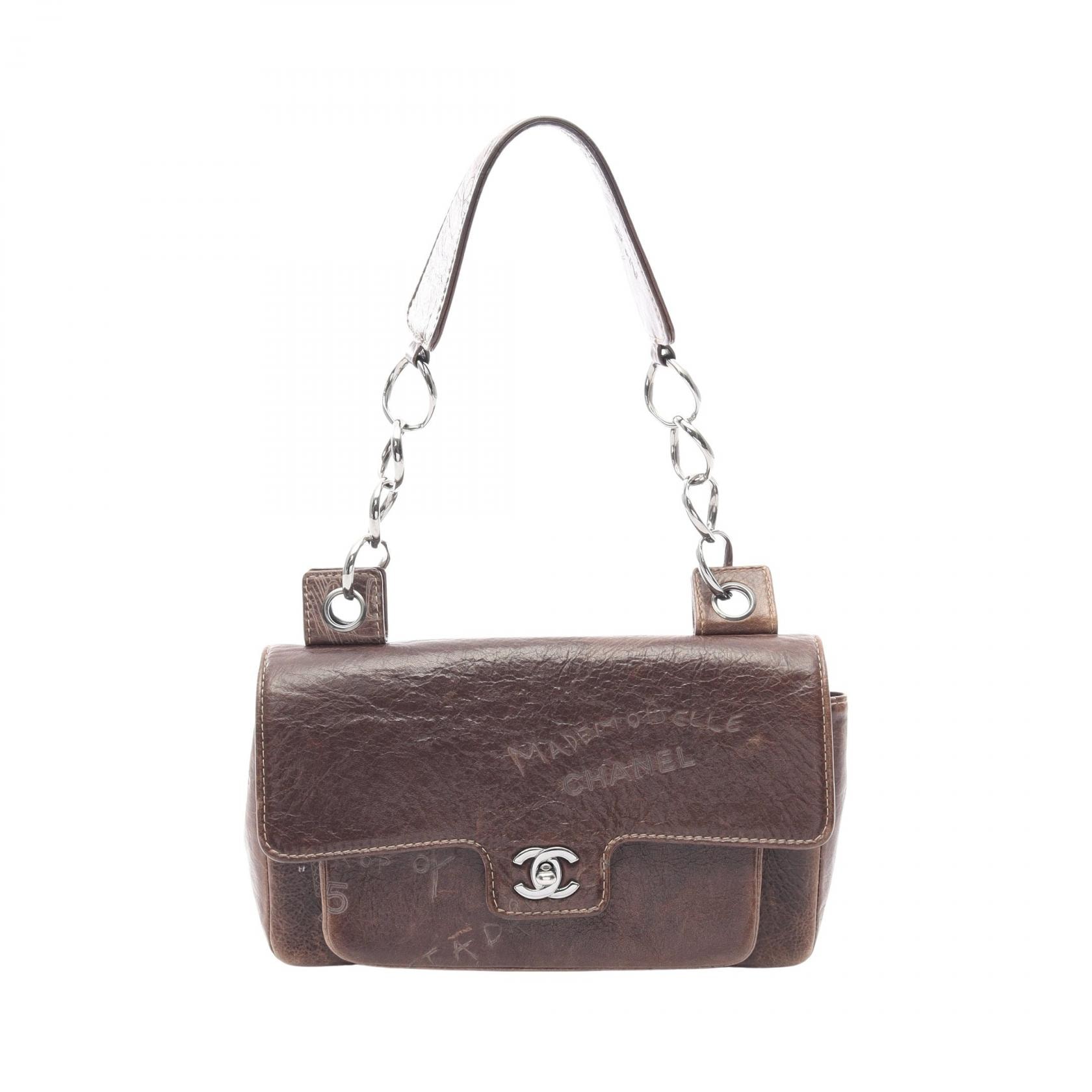 シャネル CHANEL ココマーク アイコンモチーフ 2003年限定 ショルダーバッグ バッグ レザー レディース ブラウン系 【中古】