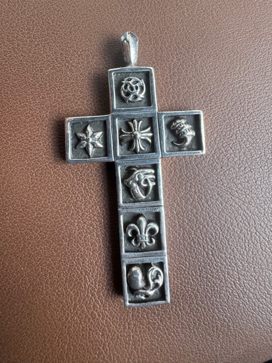 Chrome Hearts Framed Charm Cross "Silver"
