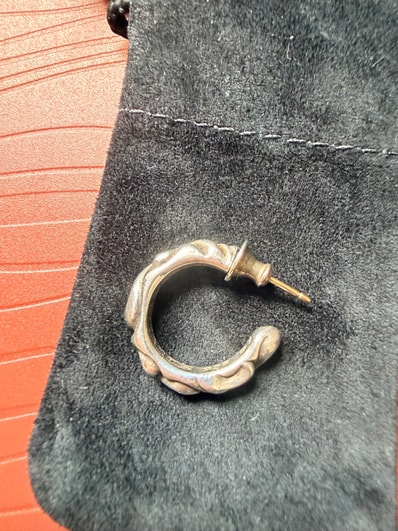 Chrome Hearts Scroll 1 Hoop Earrings "Silver"