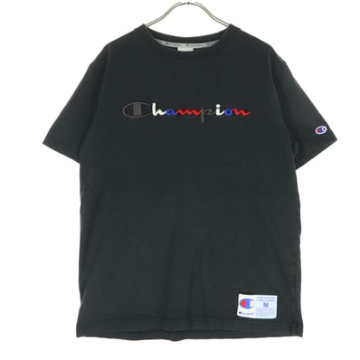Champion チャンピオン コットン ワンポイントロゴ 半袖 Tシャツ M ブラック