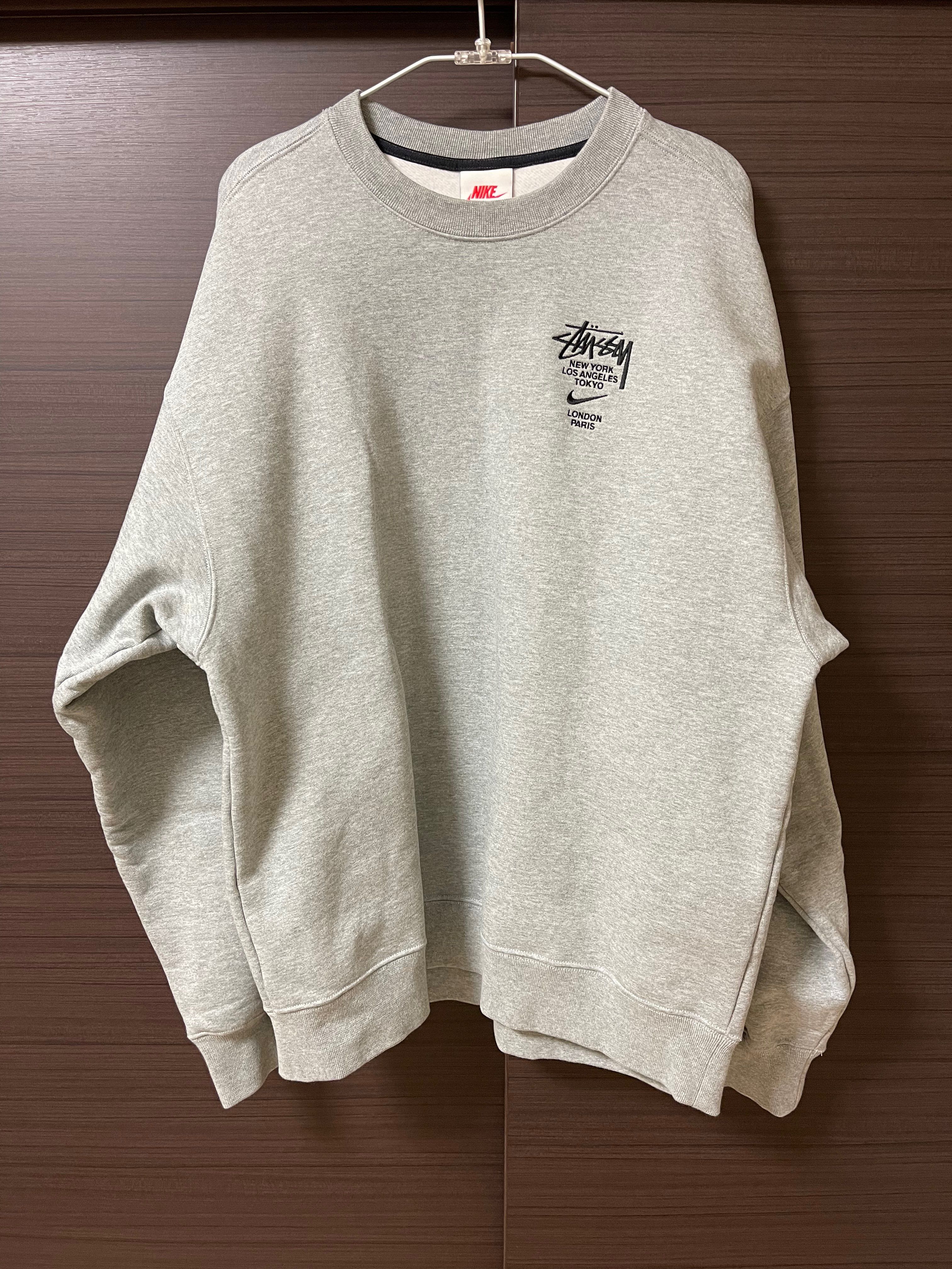Nike x Stussy International Crewneck Sweatshirt (US Size) "Grey" DC4198-050