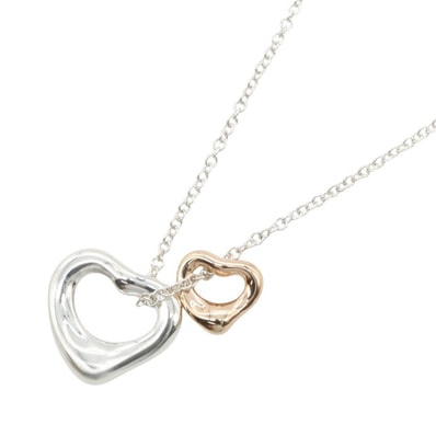 ティファニー TIFFANY&CO ダブル オープンハート ネックレス ネックレス ジュエリー K18PG(ピンクゴールド) シルバー925 レディース ゴールド系 / シルバー系 【中古】