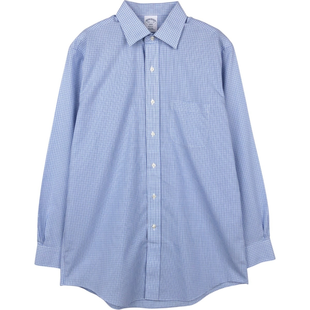 古着 ブルックスブラザーズ Brooks Brothers 1818 REGENT 長袖 コットンチェックシャツ メンズM相当/eaa666451