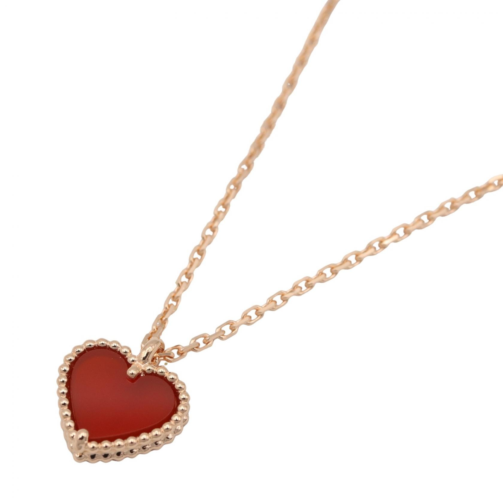 ヴァンクリーフ&アーペル Van Cleef & Arpels スウィート ハートネックレス カーネリアン ネックレス ジュエリー K18PG(ピンクゴールド) カーネリアン レディース レッド系 / ゴールド系 VCARN59N00 【中古】