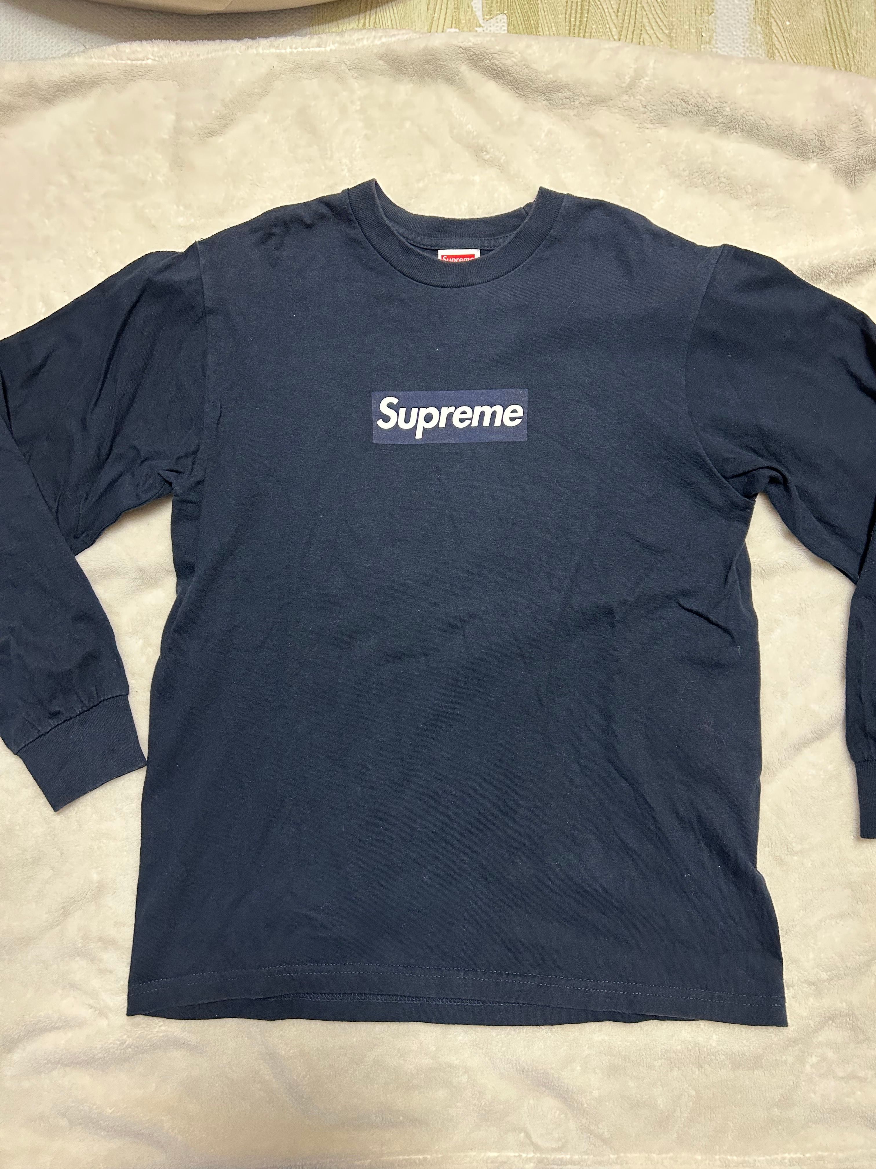 Supreme Box Logo L/S Tee "Navy"