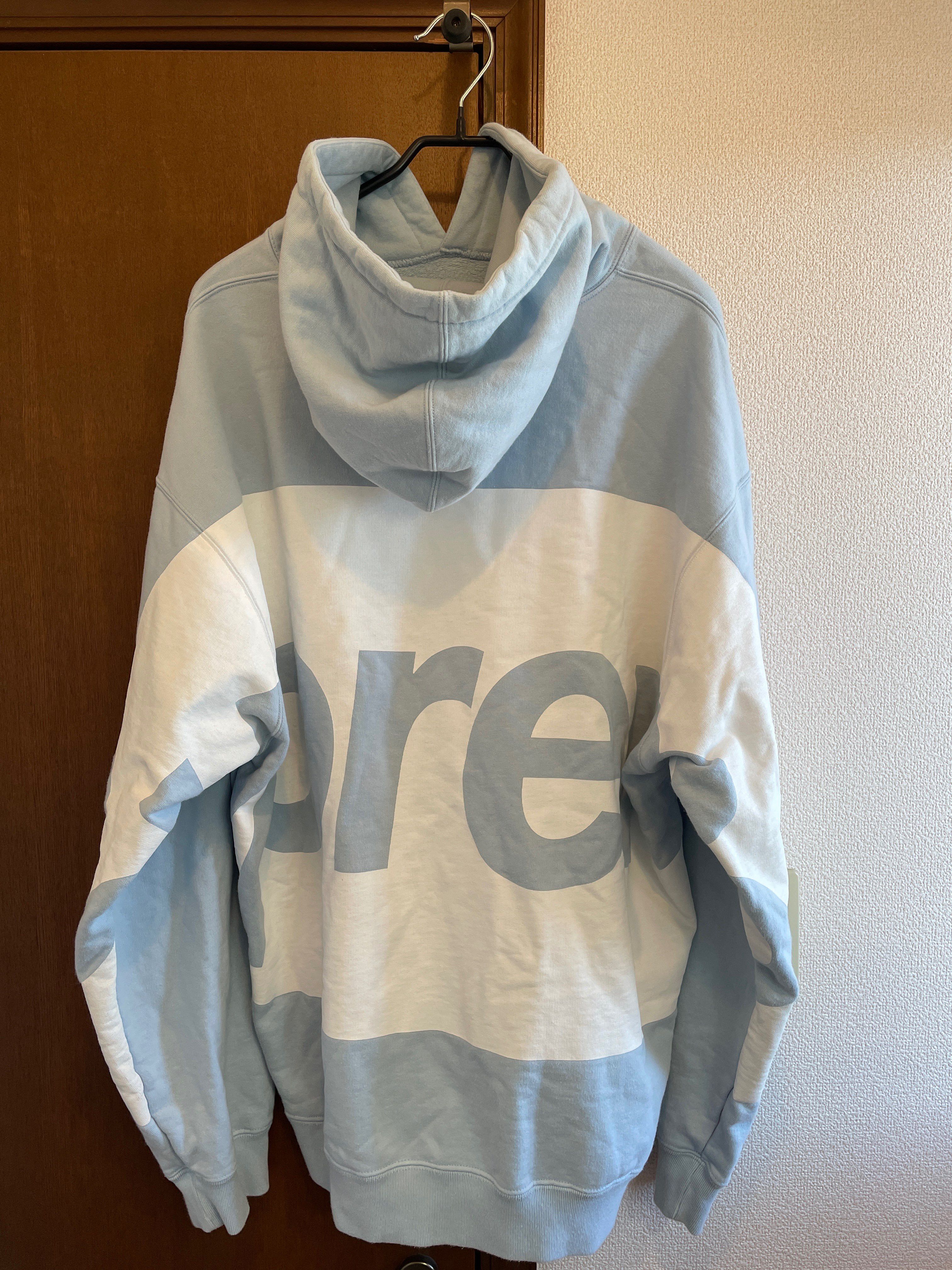 Supreme Big Logo Hooded Sweatshirt "Blue"
