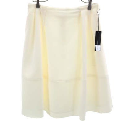 FOXEY NEW YORK フォクシーニューヨーク 日本製 ミディ丈 フレアスカート 40 ホワイト