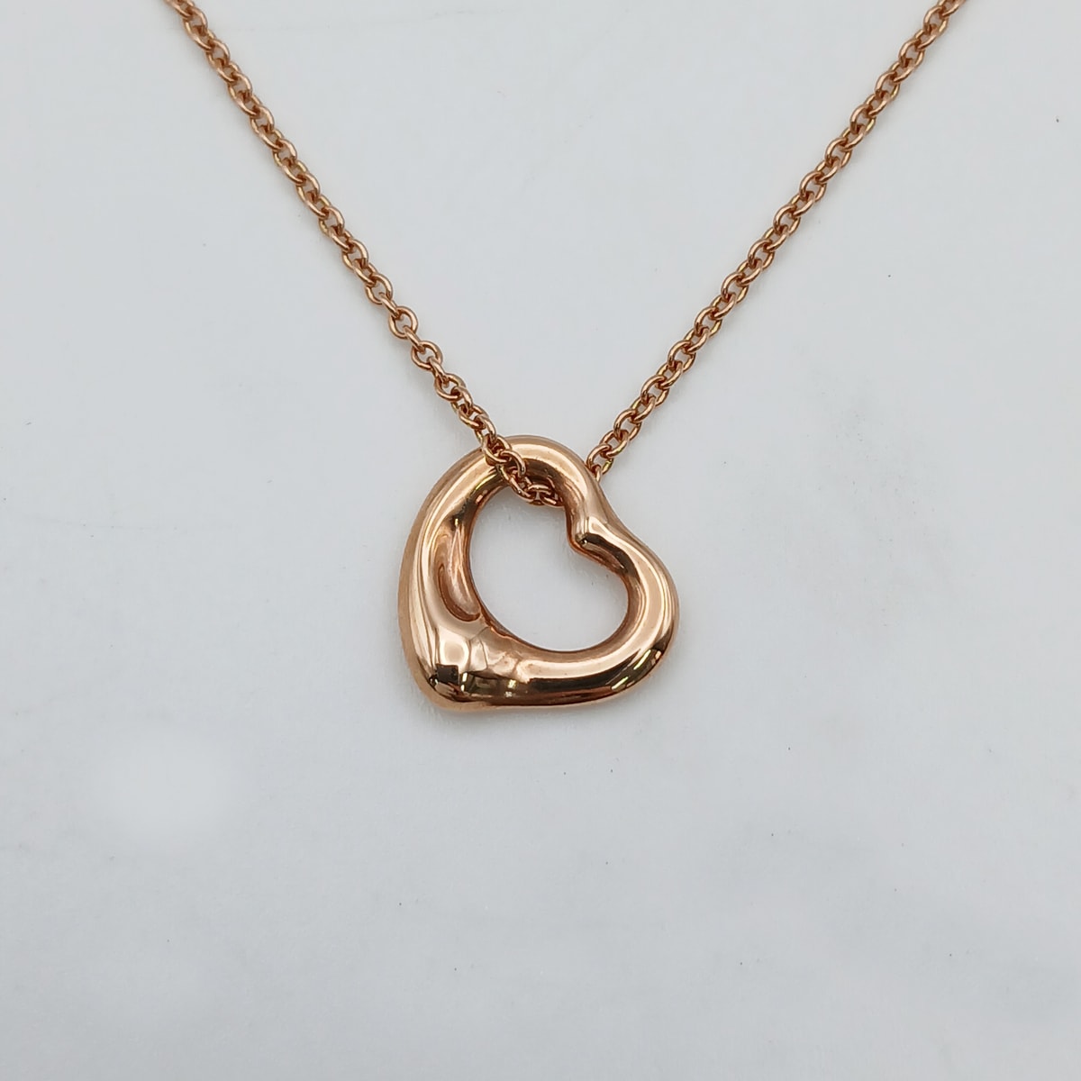 TIFFANY&Co. ティファニー オープンハートペンダント ネックレス K18イエローゴールド ゴールド  レディース【中古】