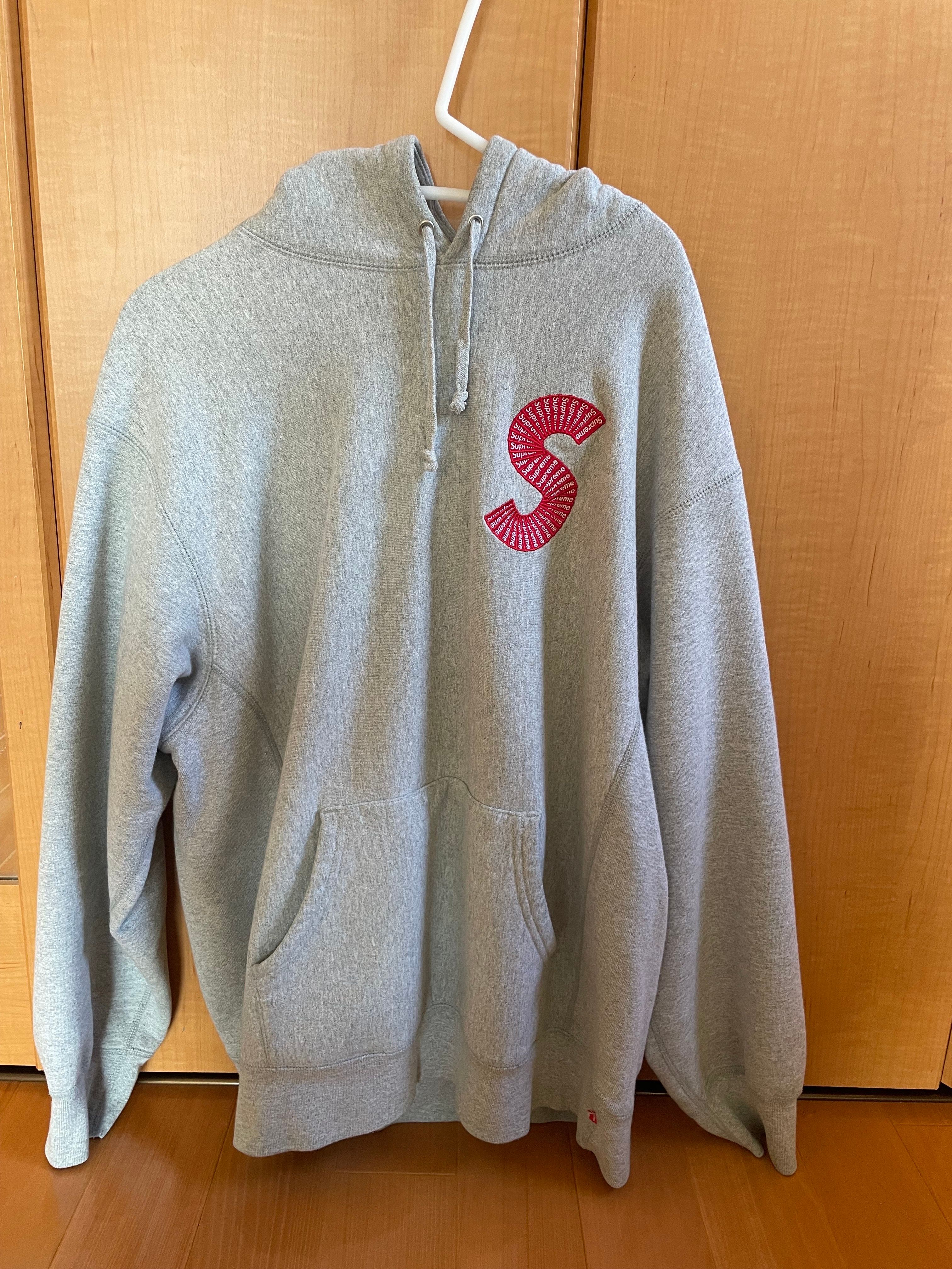 Supreme S Logo Hooded Sweatshirt "Heather Grey" (20FW)