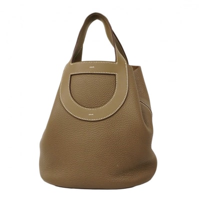 【6dc3079】エルメス ハンドバッグ インザループ23 トリヨンクレマンス エトゥープ ゴールド金具 B刻印【中古】レディース