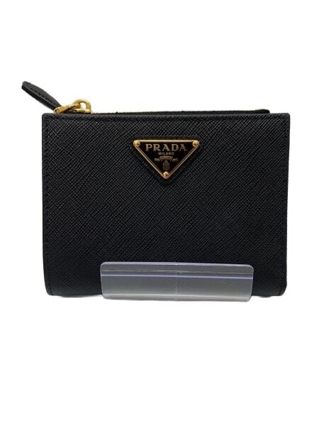 PRADA Saffiano Leather Wallet "Black"