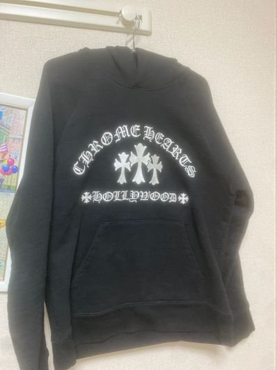 Chrome Hearts Sailin on Crew Triple Cross Logo Embroidery Sweat with Label "Black"
