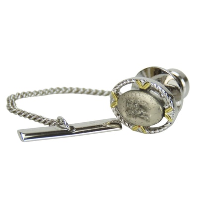 【中古】 バーバリーズ タイピン メタル シルバー ゴールド ライセンス商品 ビジネス お洒落 メンズ 男性 Burberrys