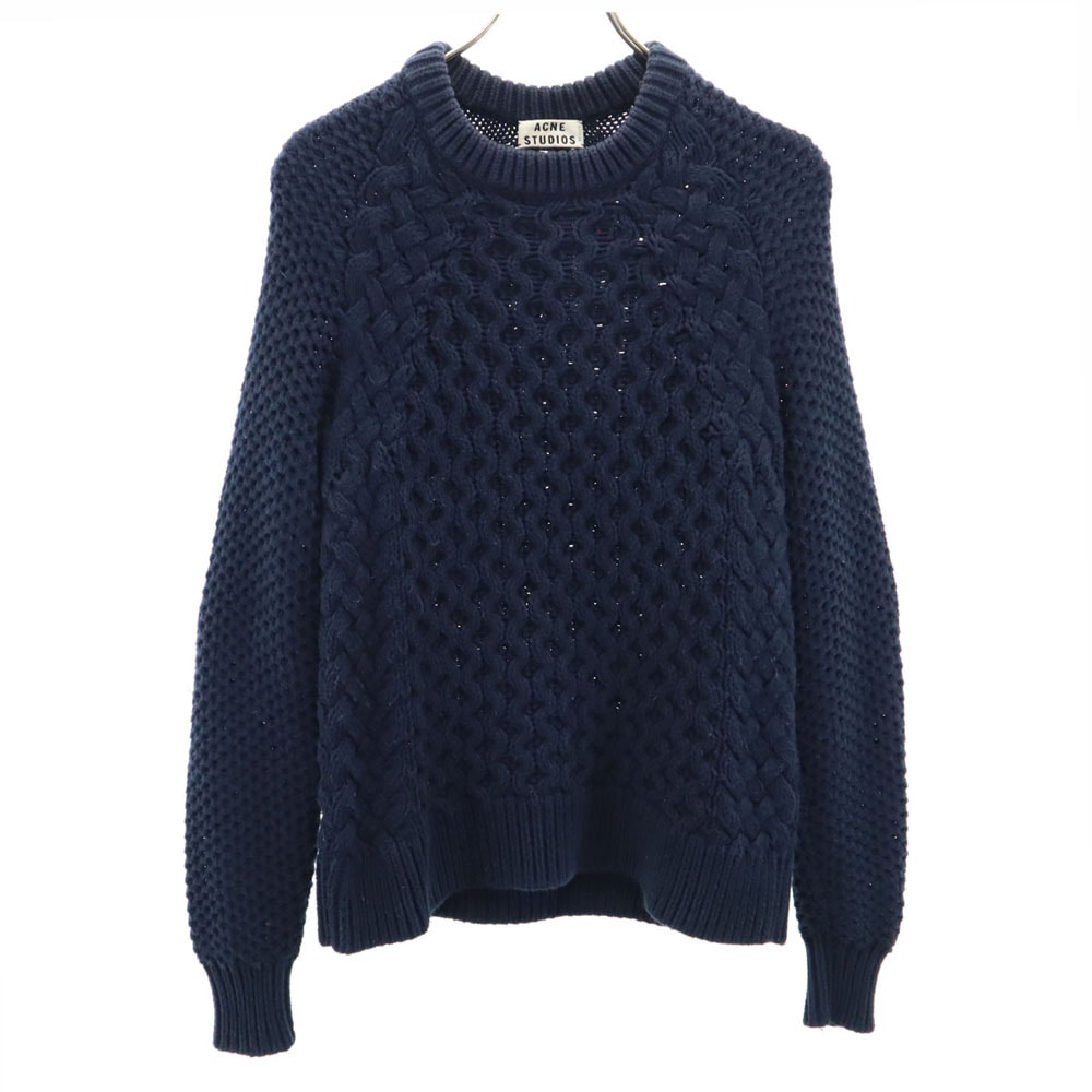 Acne Studios アクネスタジオ 長袖 セーター XS ネイビー ニット ローゲージ