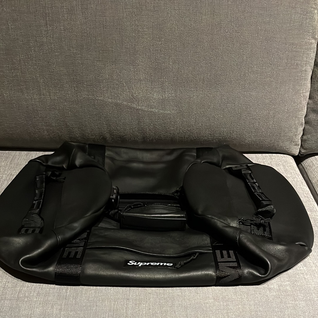 Supreme Leather Duffle Bag 